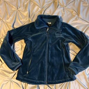 The North Face Osito Fleece Jacket Womens Medium Blue/Teal Full Zip Soft Plush